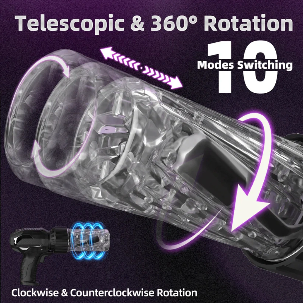 gun shape automatic masturbator licking stimulation device
