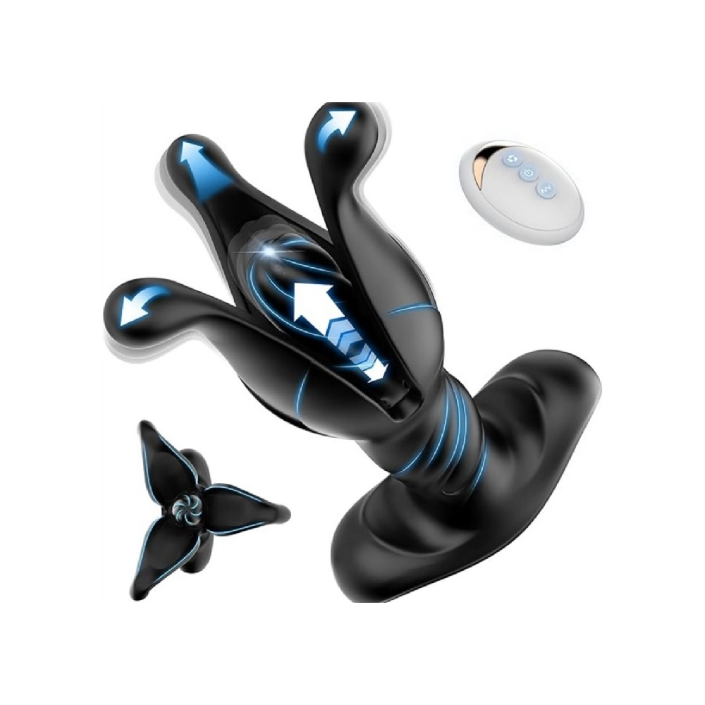 Venusfun Hell Flower Prostate Massager Anal Plug with 9 Tension Shock Flapping Thrusting Vibrating