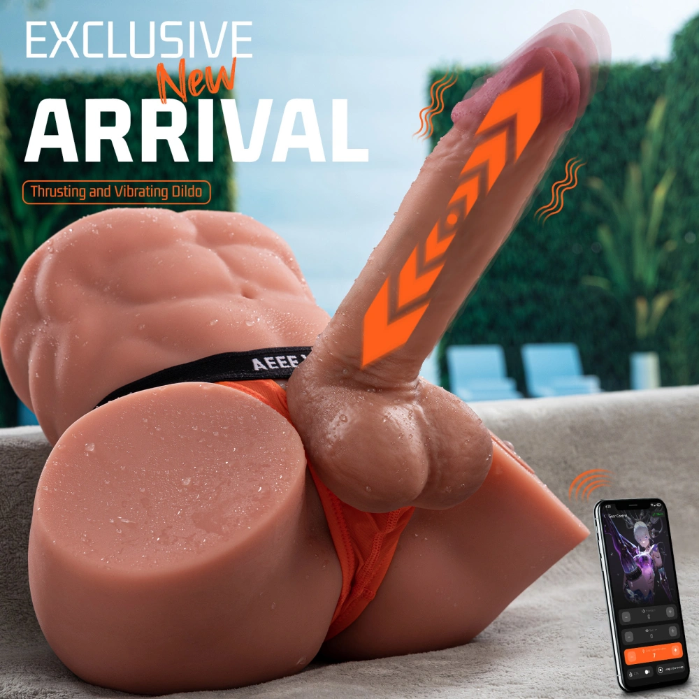 Venusfun App Controlled Male Torso Sex Doll Realistic Sex Doll w/ Detachable Dildo