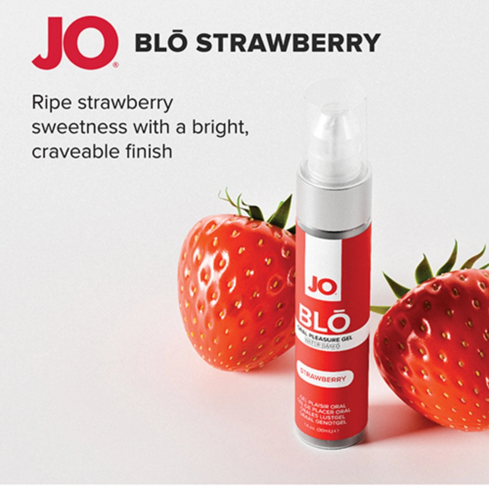 jo blo pleasure gel strawberry blowjob lubricant safe material