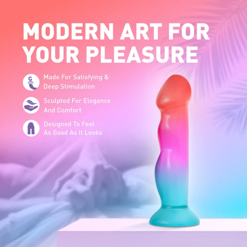 Blush Avant Handcrafted Artisan Dildo 7in Silicone Dildo Suction Cup Dildo Harness Compatible