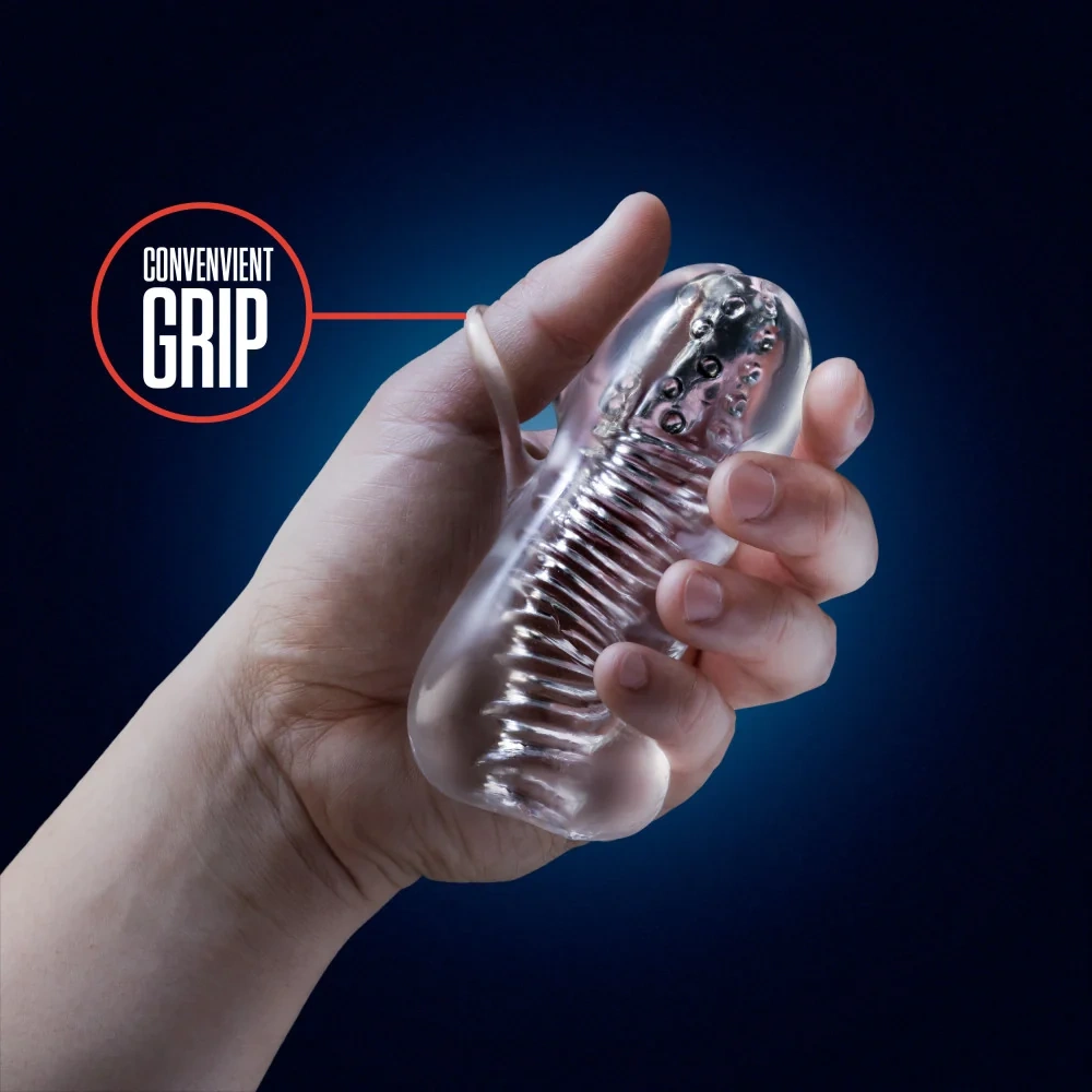 Blush Rize Squeezy Male Masturbator Soft Erotic Feel Pocket Stroker 4.5 in Multi Textured Chambers