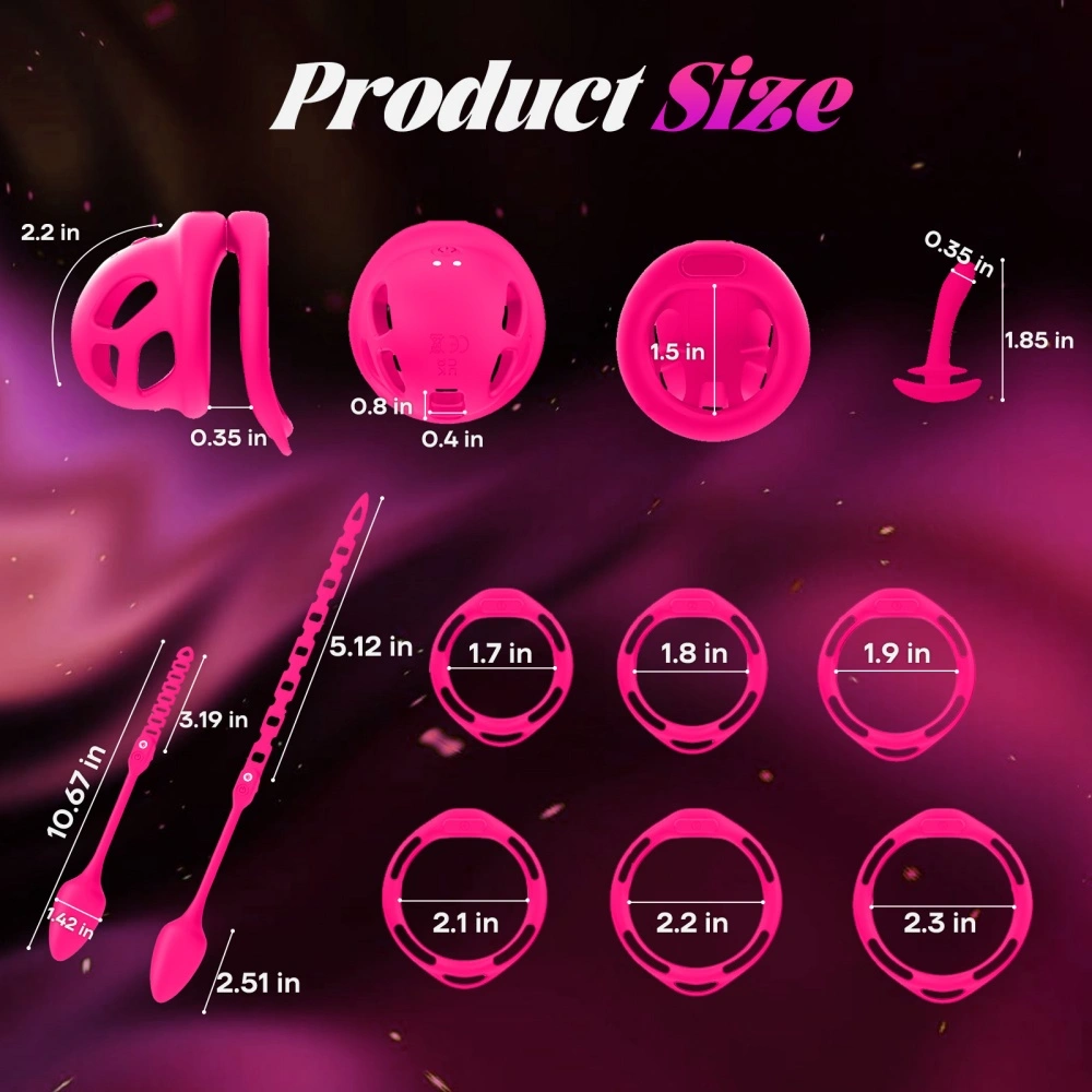 chastity cage anal plug bundle set