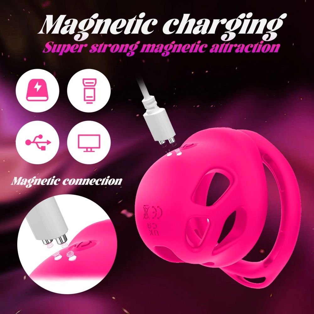 silicone chastity cage with adjustable ring system
