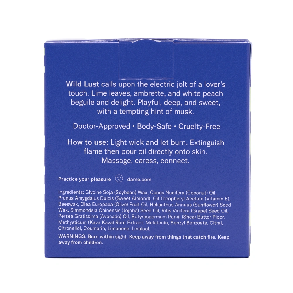 dame massage oil candle easy use