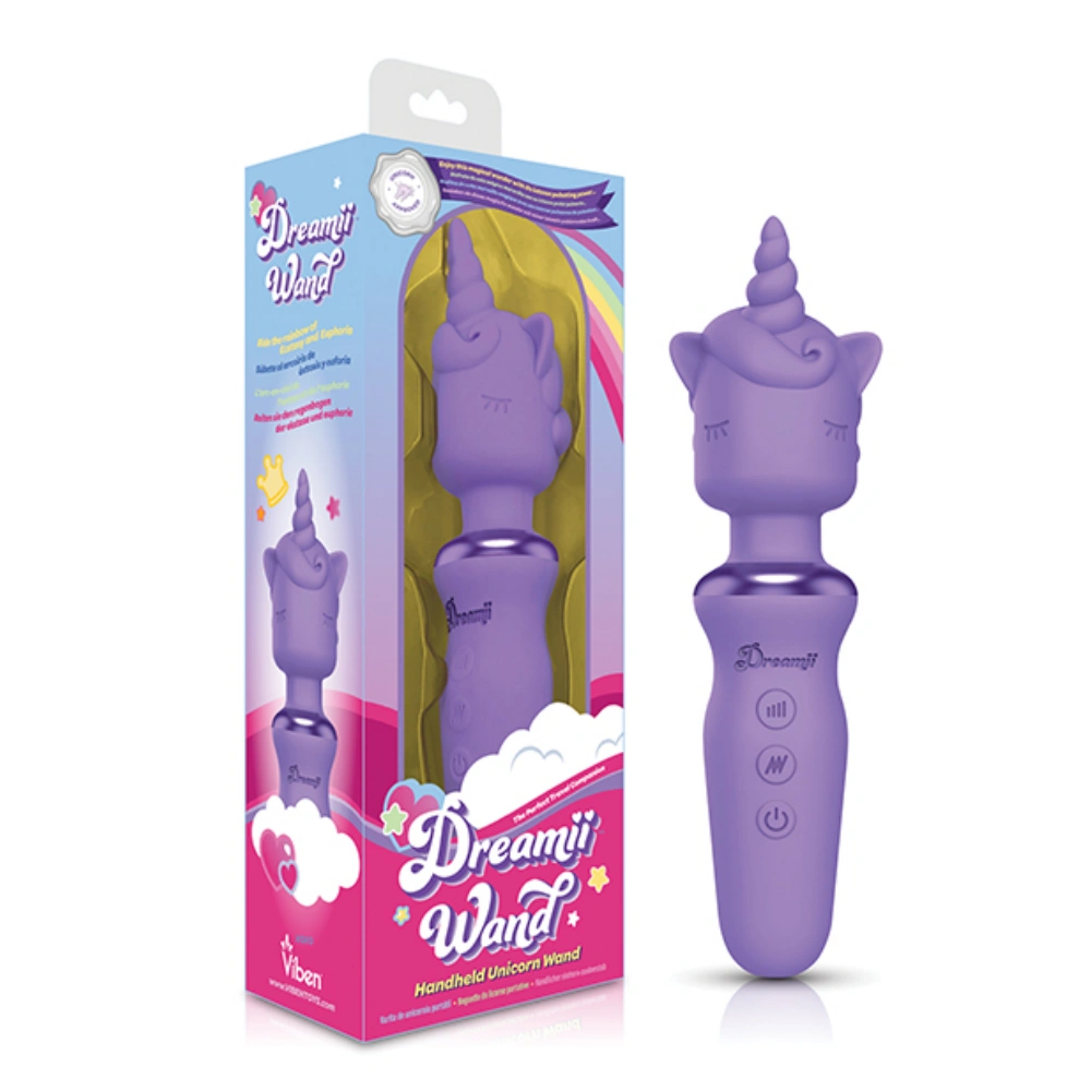Dreamii Powerful Unicorn Wand Vibrator Quite Vibrator Fantasy Silicone Clitoris Massager For Women