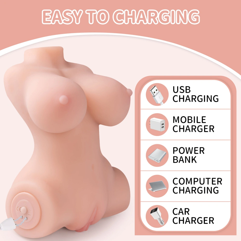 elu compact vibrating realistic torso sex doll easy clean