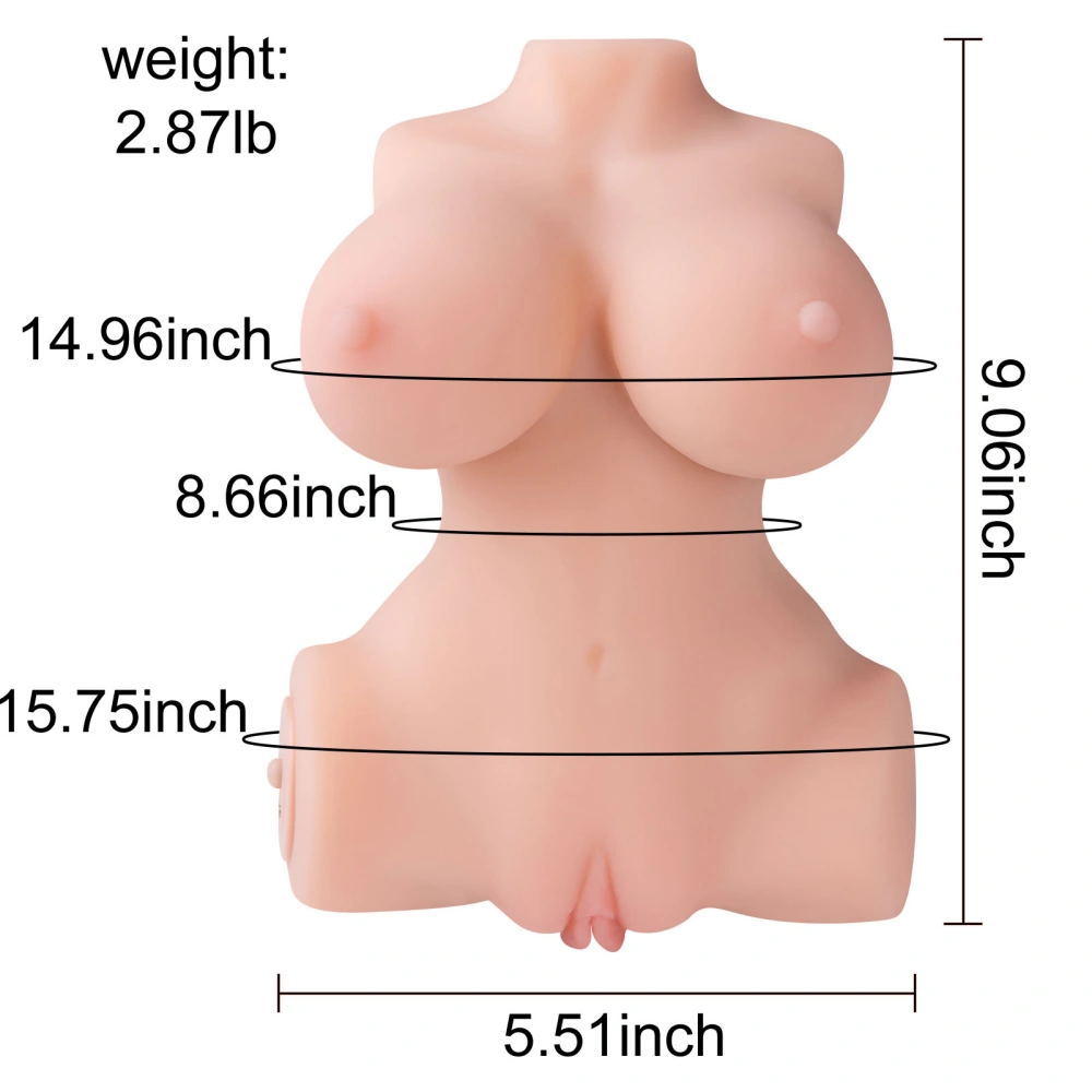 elu compact vibrating realistic torso sex doll cheap sex toy