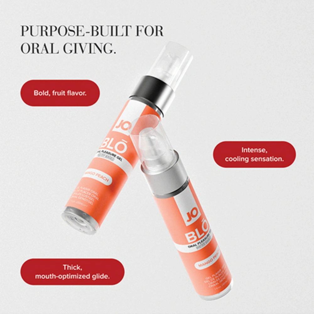 jo blo pleasure gel mango peach natural lube easy use