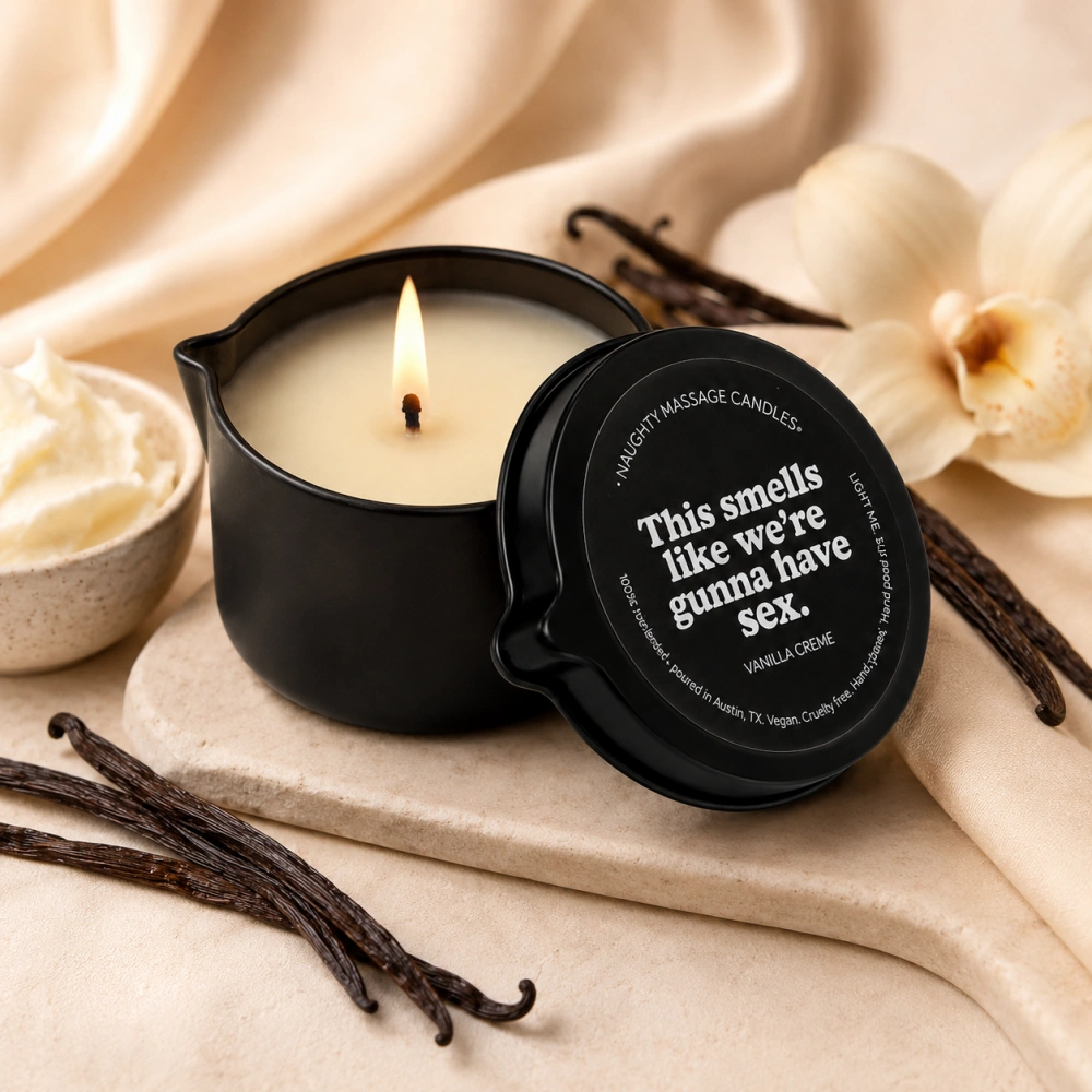kama sutra warm body oil candle with pour spout
