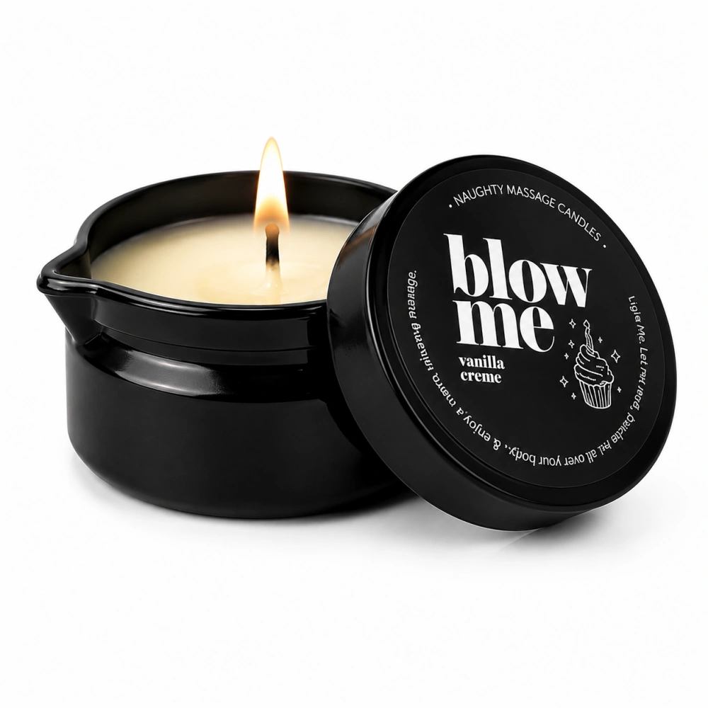 massage candle with pour spout