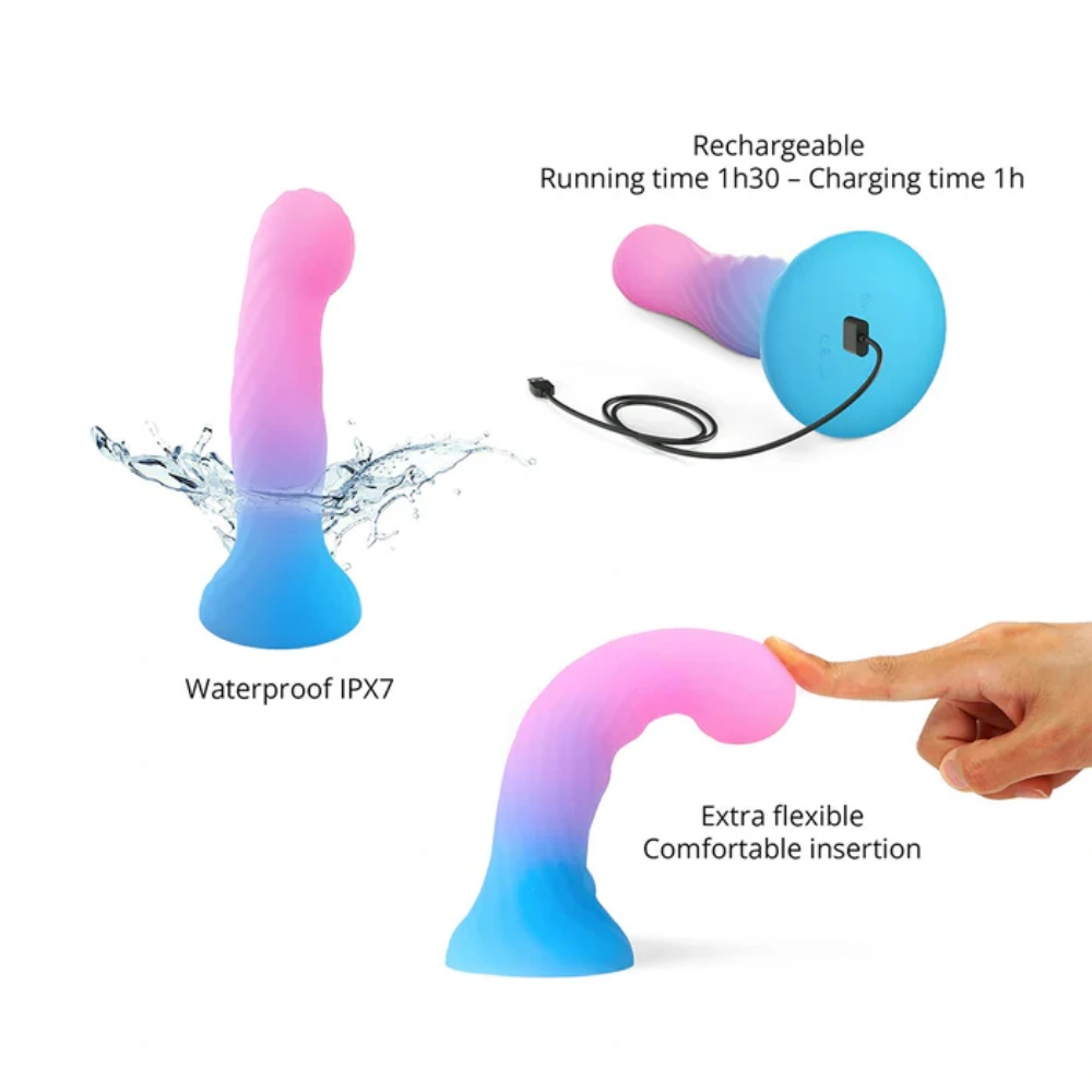 hands free suction dildo 6 inch soft silicone textured vaginal anal toy