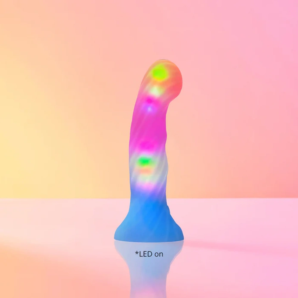 love to love candy loop 6 inch led suction dildo hands free sex toy