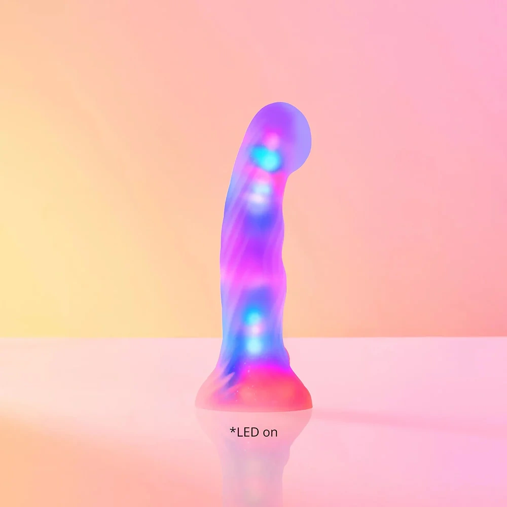 Lovely Planet Love to Love Dildo LED Sugar Bomb Muti-Color Silicone Dildo For Clitoral & Anal
