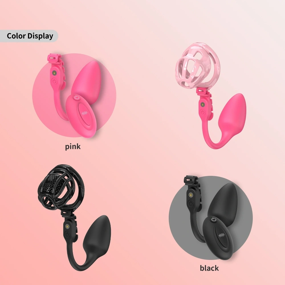 Venusfun Remote Control Vibrating Anal Plug Silicone 10 Modes for Chastity BDSM Play