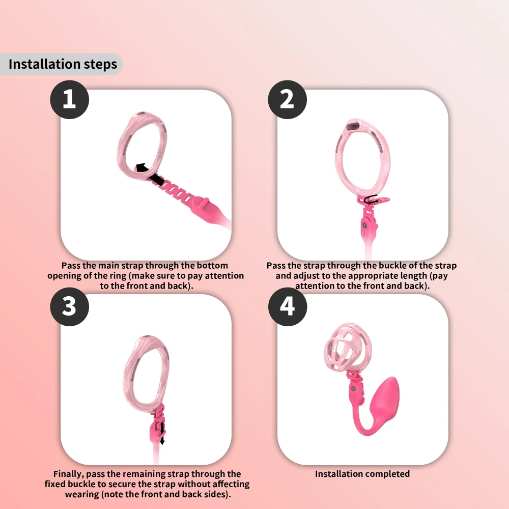 chastity bdsm vibrating anal plug toy