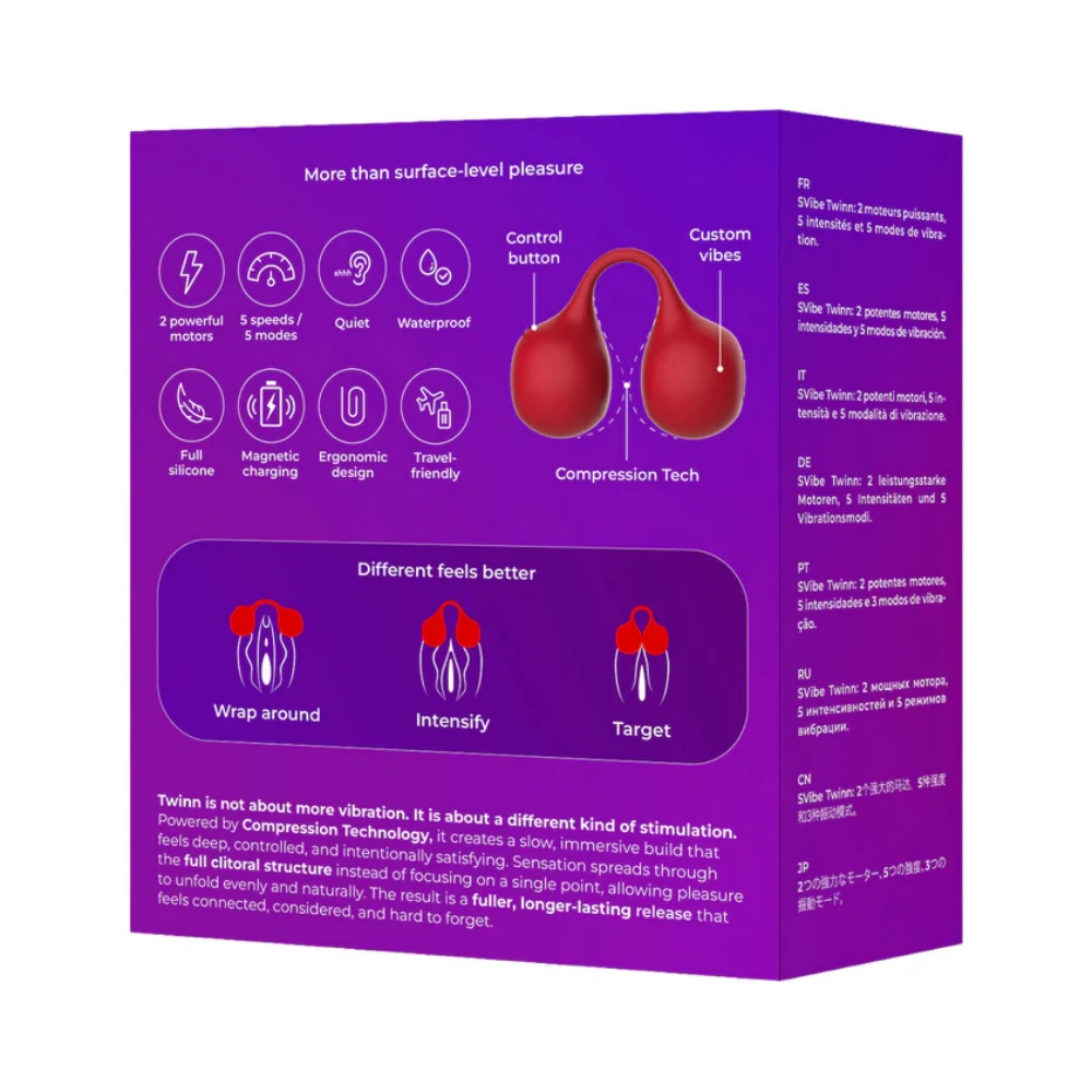 svibe snail twinn finger vibrator silicone waterproof