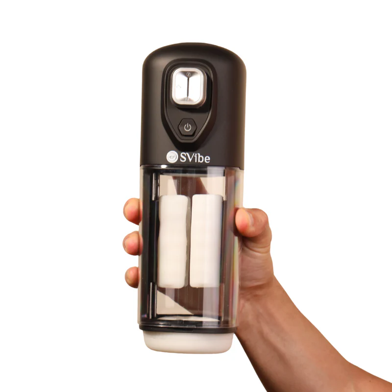 SVibe Ikon Volt Masturbator for Men Premium TPE Warming Friction Toy for Stamina Train