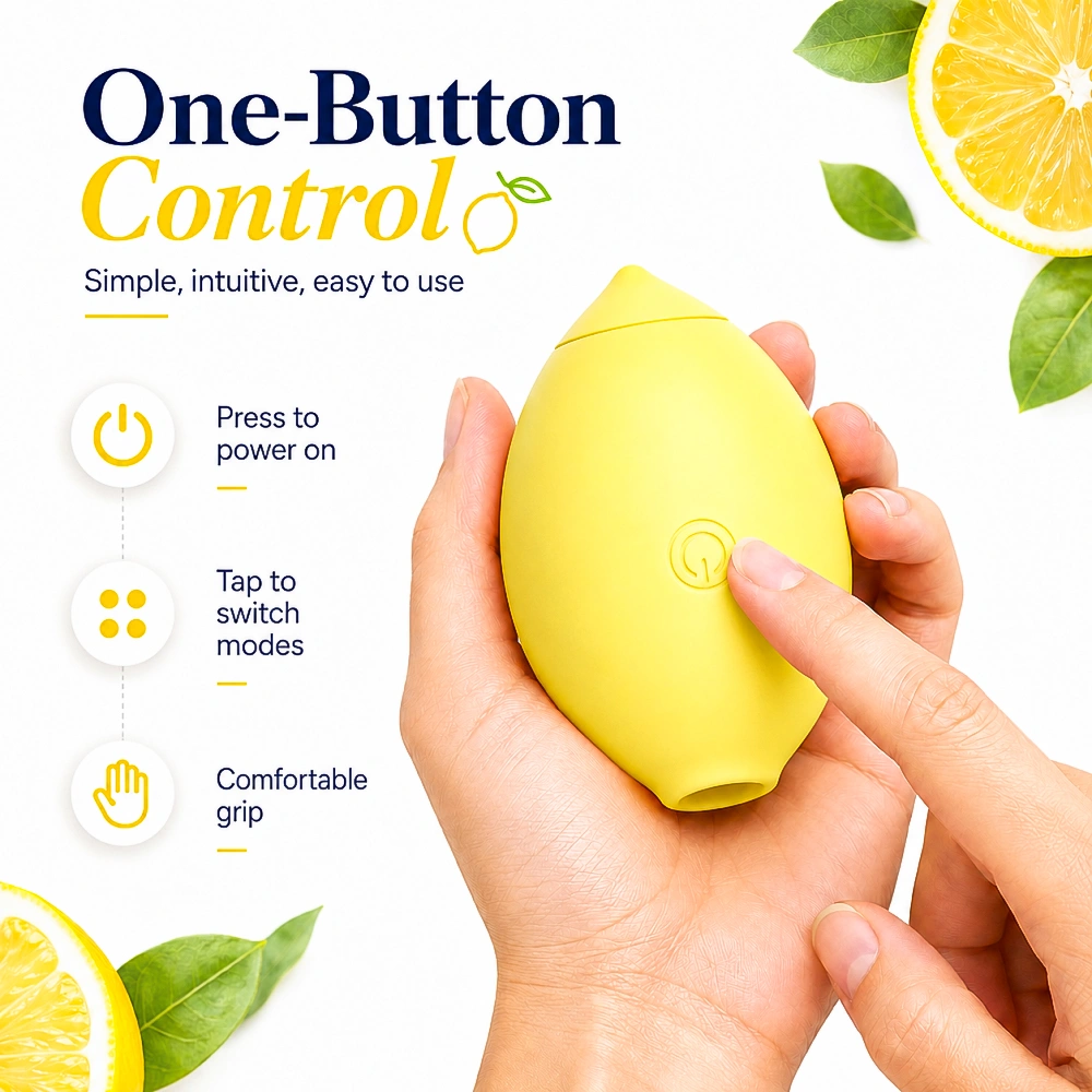 lemon shaped air pulse vibrator personal massager