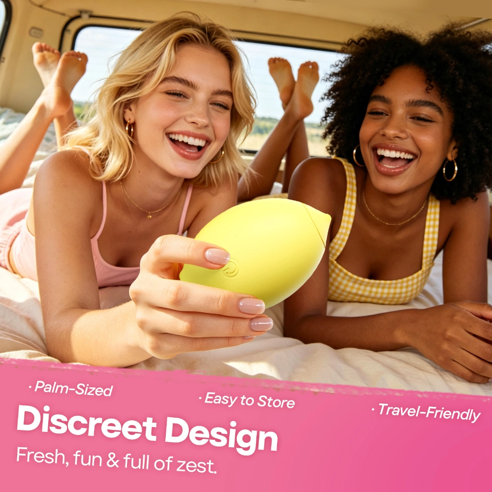 lemon vibrator oral suction toy for women with soft silicone design