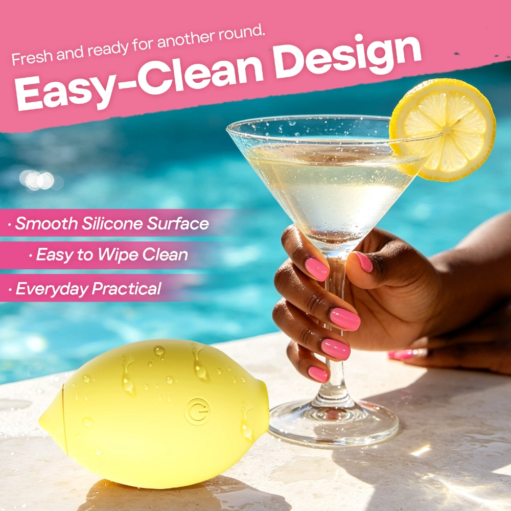 women lemon vibrator with suction function and ergonomic curved shape