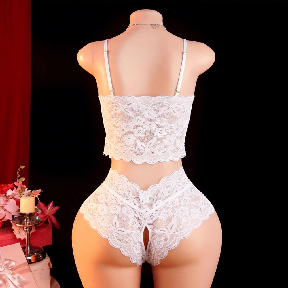 venusfun white lace lingerie set best quality