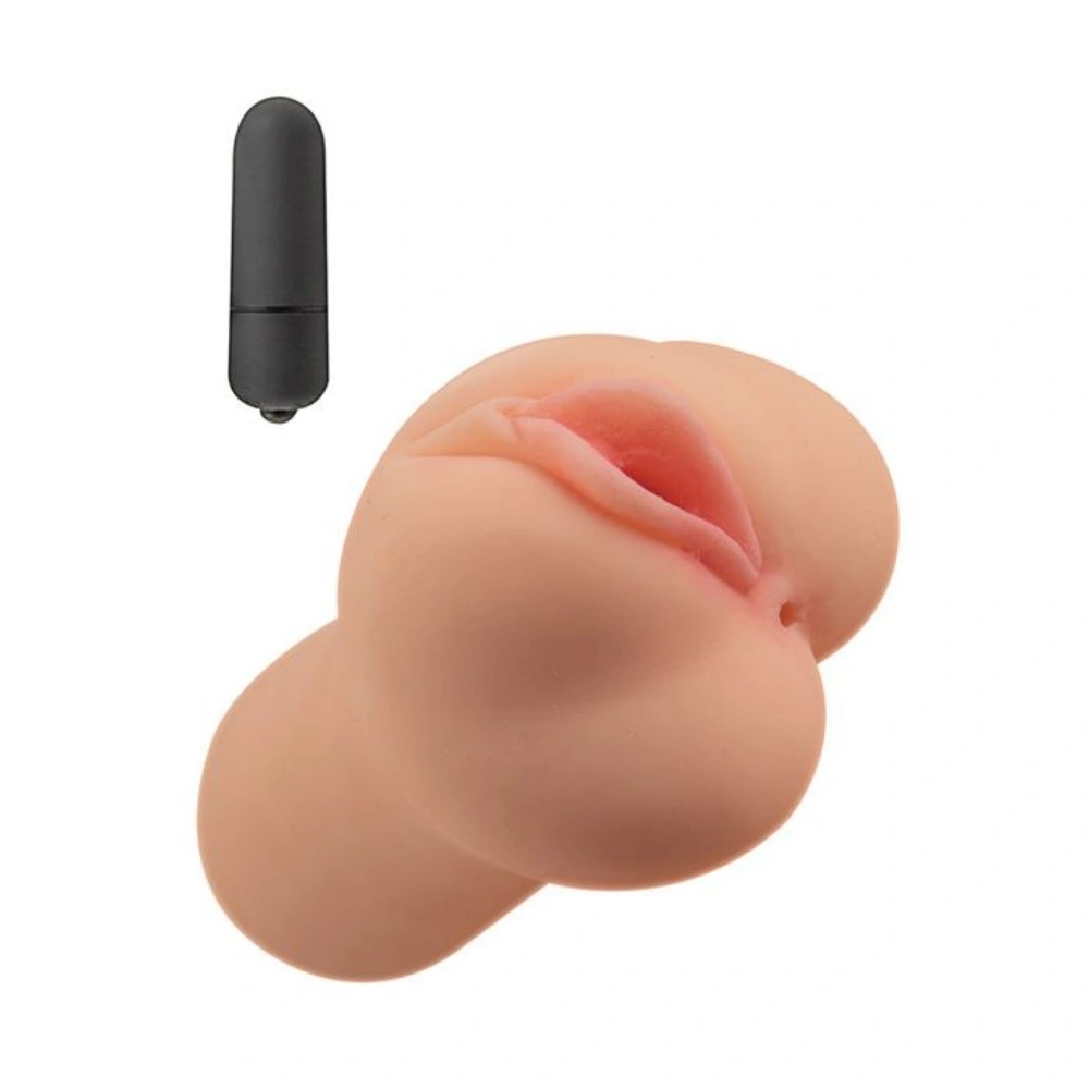 Always Horny Vibrating Pussy and Ass Masturbator Reaslitic Feel Pocket Pussy w/ Dual Tunnel