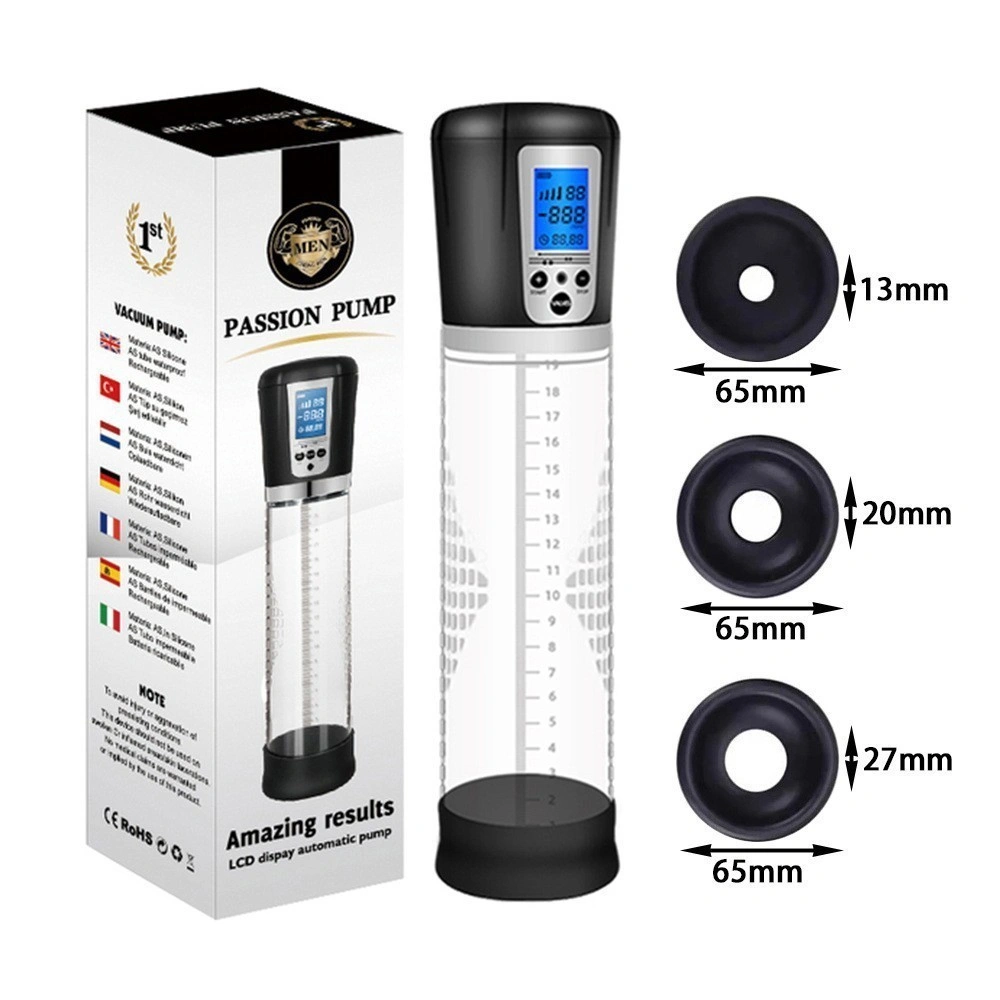 Venusfun Automatic Vacuum Penis Pump w/ LCD Display Clear Penis Pump Cock Trainer