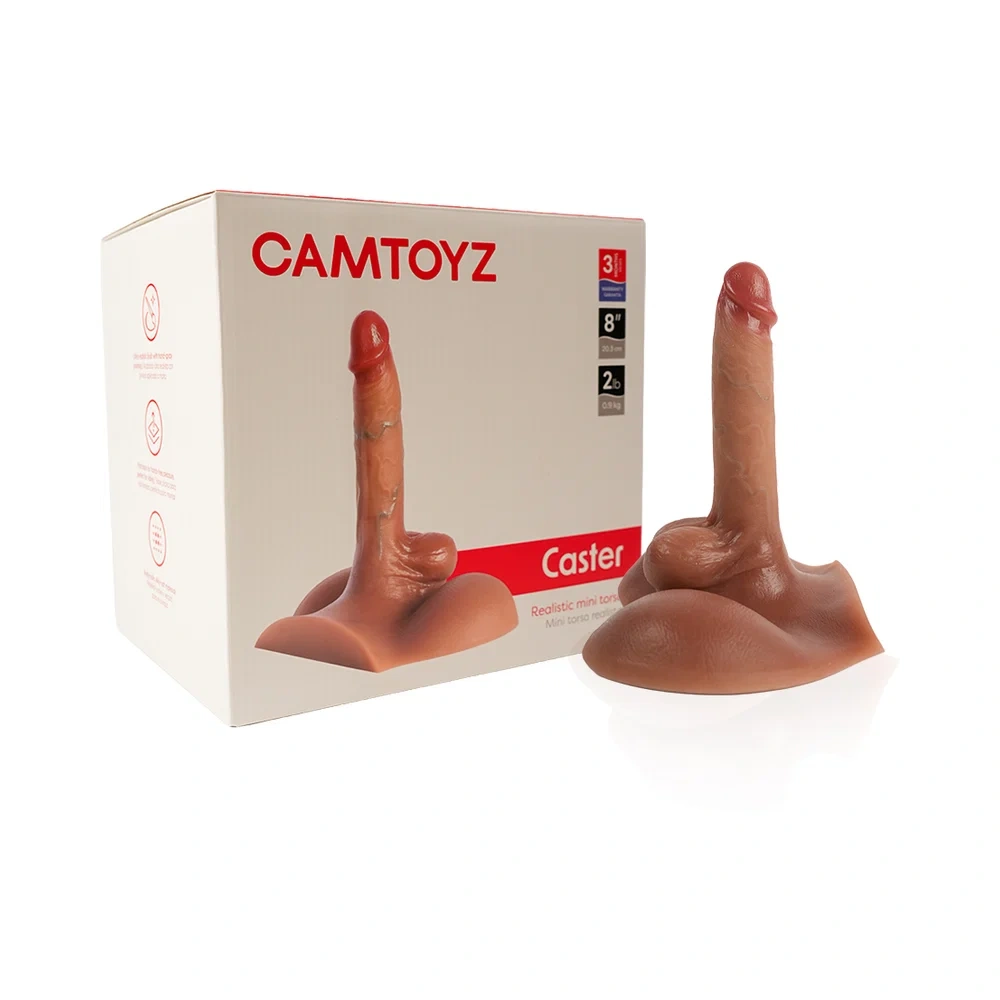 camtoyz caster realistic torso silicone dildo cheap sex toy