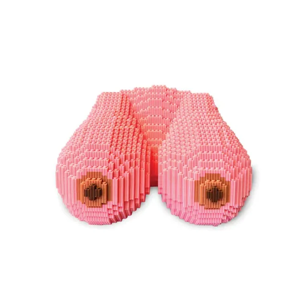 Little Genie Cock Blocks Rack & Stack Kit 3382 pcs 3D Boob Puzzle Party Adult Game