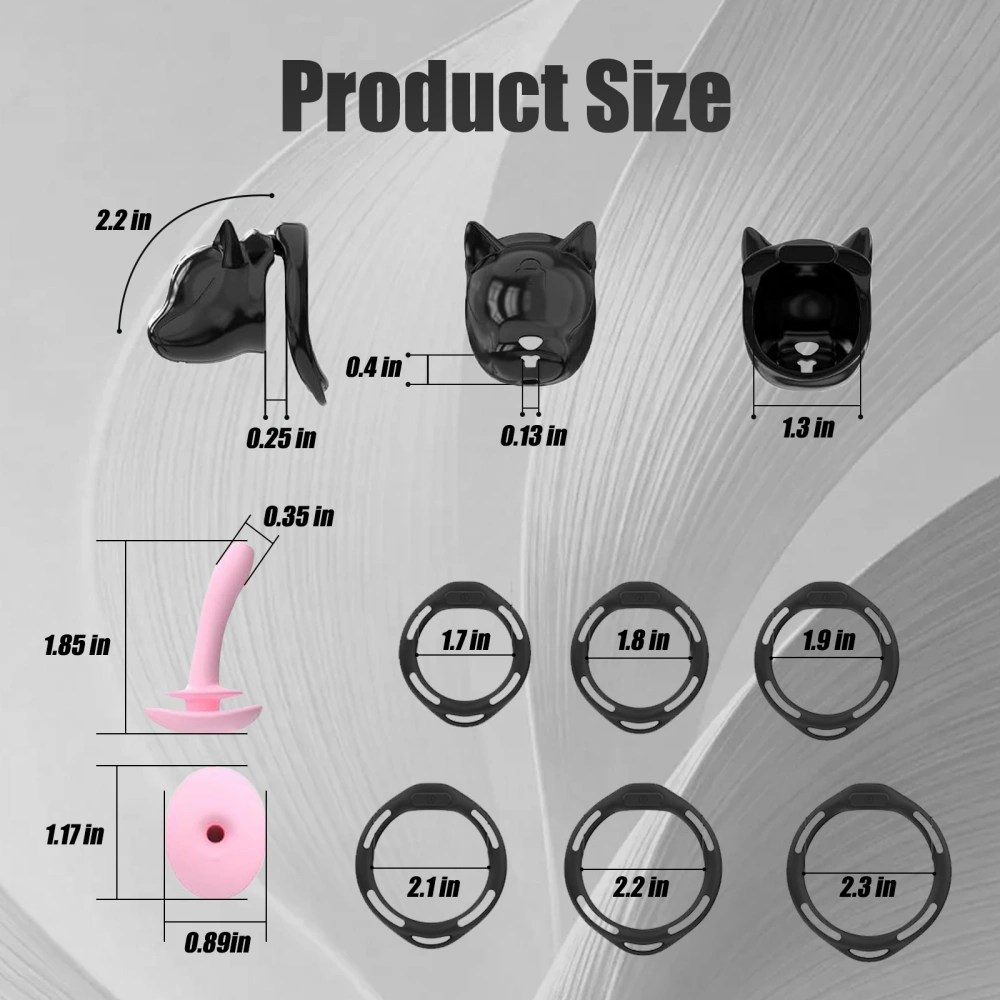venusfun dog head shaped male chastity cage best quality