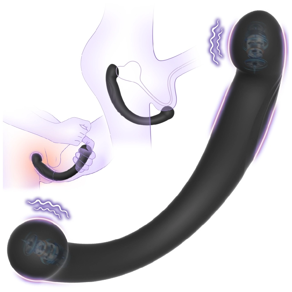 Venusfun Moon Crescent Dual End Vibrating Dildo Prostate Massager 10 Modes Anal Vibrator