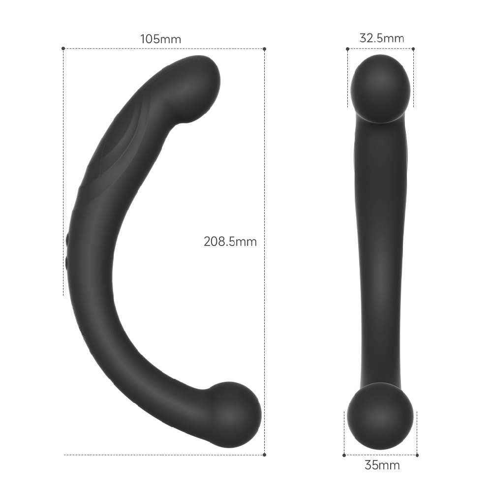 venusfun moon crescent dual end silicone dildo vibrator