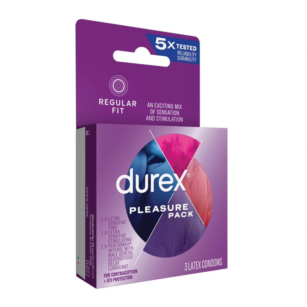 Durex Condoms Pleasure Pack 3 Packs Dotted Condoms