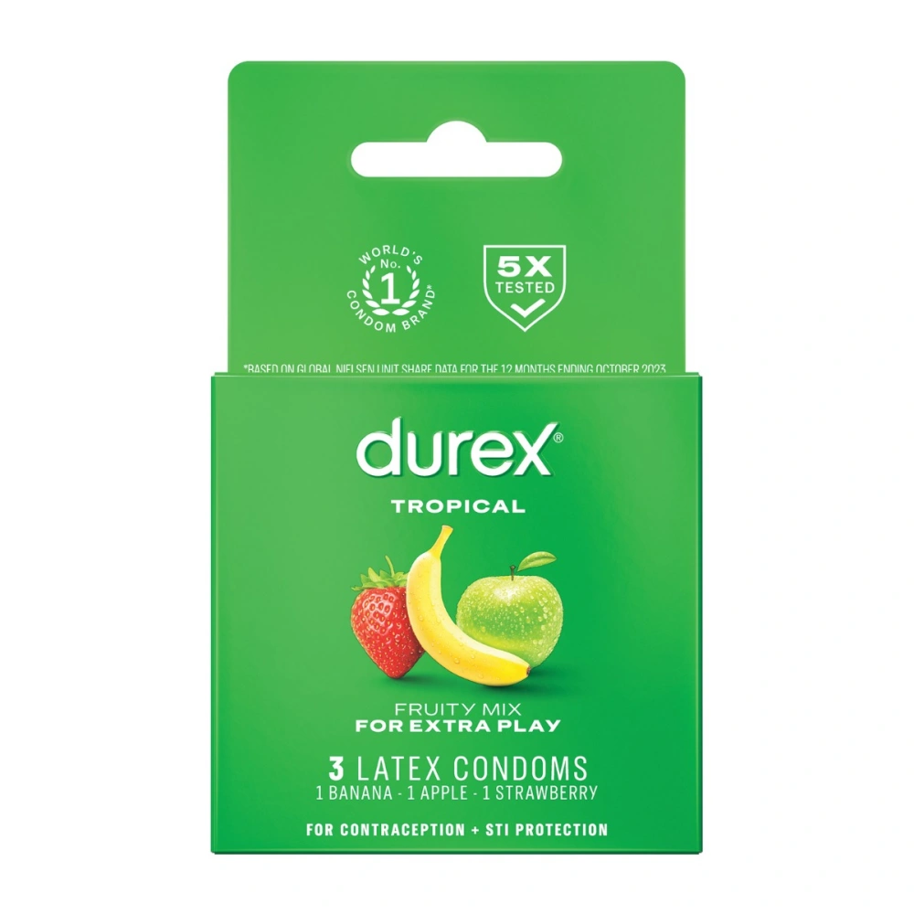 Durex Tropical Flavors Latex Condoms 3 Packs