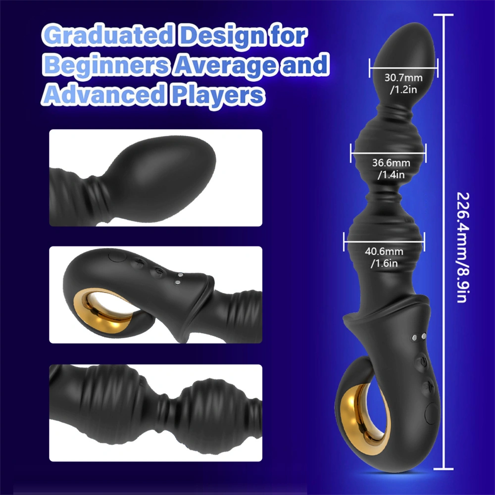 inflatable anal beads vibrator prostate massager waterproof