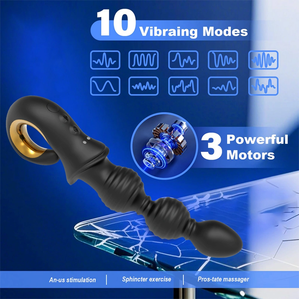 inflatable anal beads vibrator prostate massager best quality