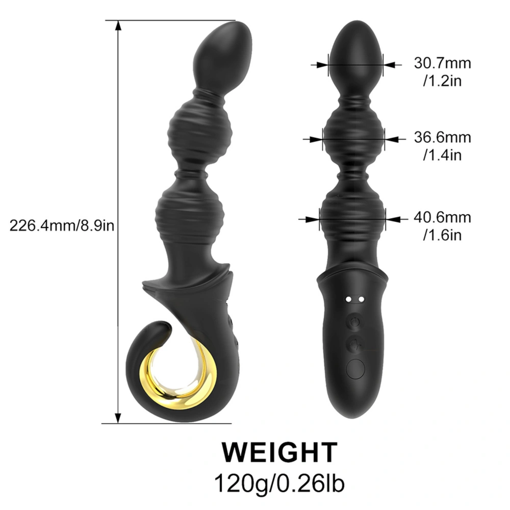 inflatable anal beads vibrator prostate massager easy clean