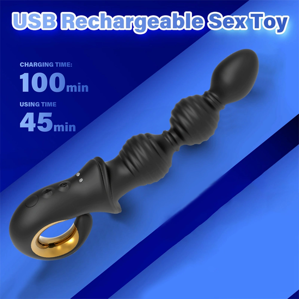 inflatable anal beads vibrator prostate massager fast shipping