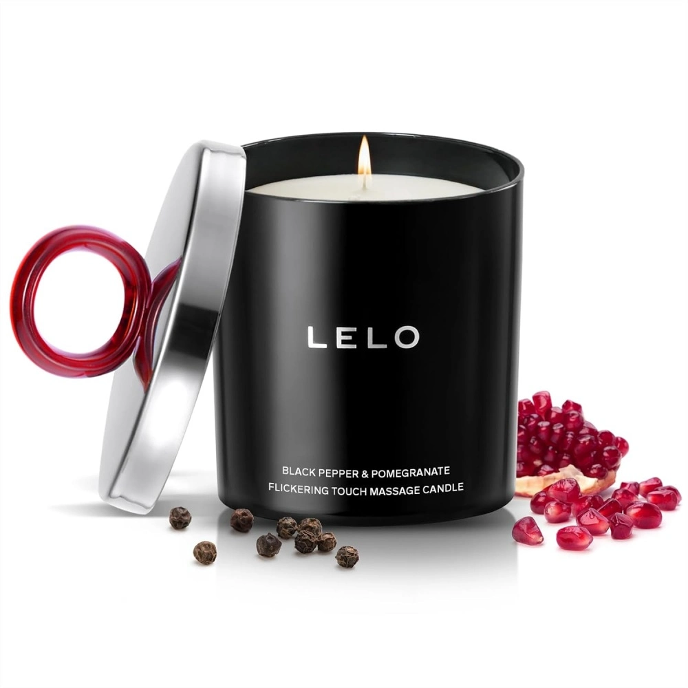 LELO Flickering Touch Massage Candle Natural Soy Wax Warm Body Oil for Couples Massage