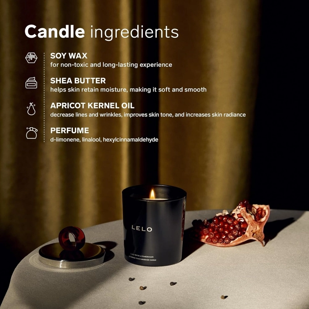 lelo flickering touch massage candle soy wax