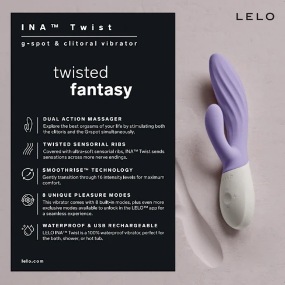 lelo ina twist app controlled rabbit vibrator