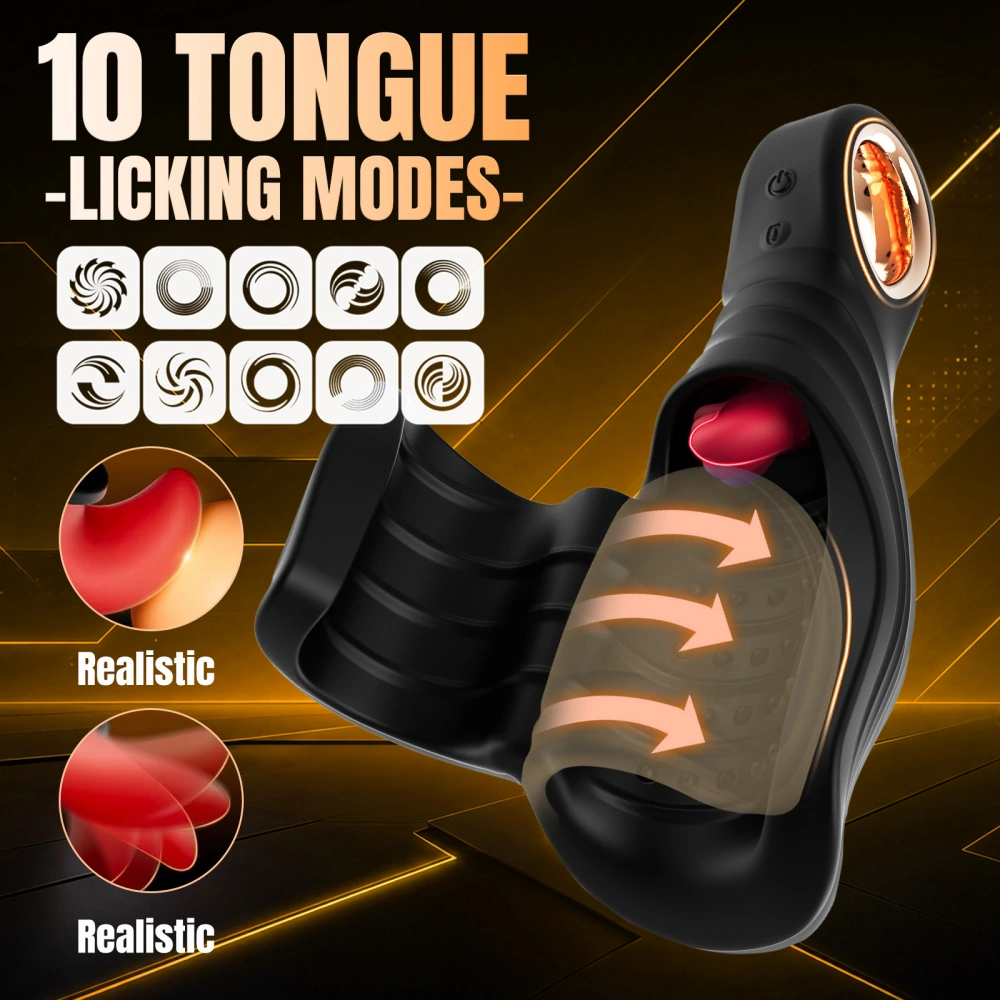 male tongue licking vibrating glans trainer new type