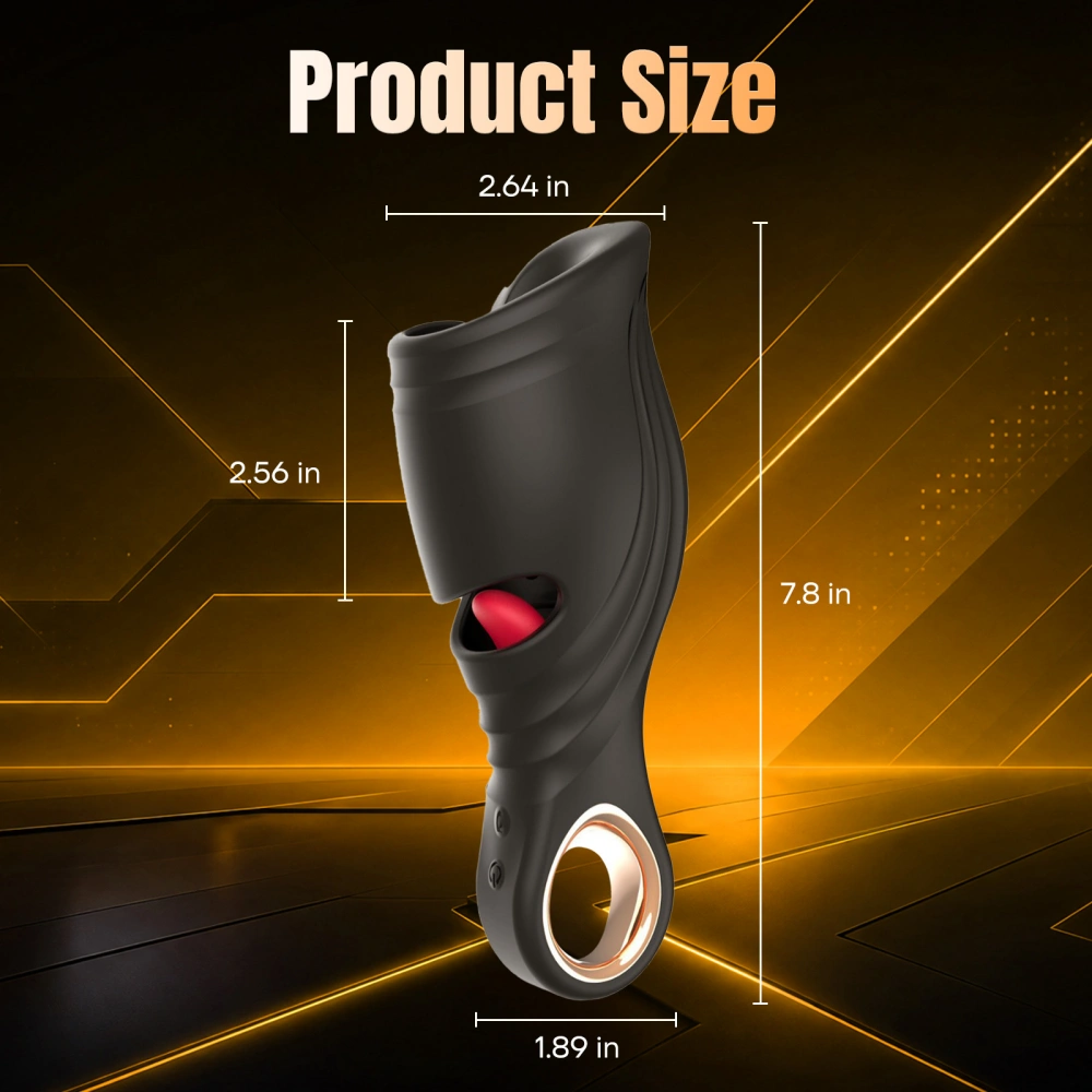 male tongue licking vibrating glans trainer male toy
