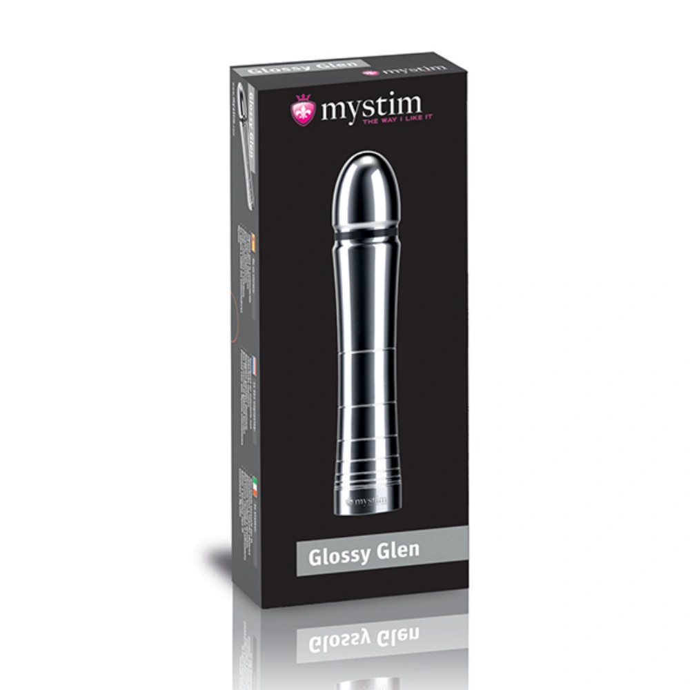 mystim glossy glen estim aluminum dildo easy clean
