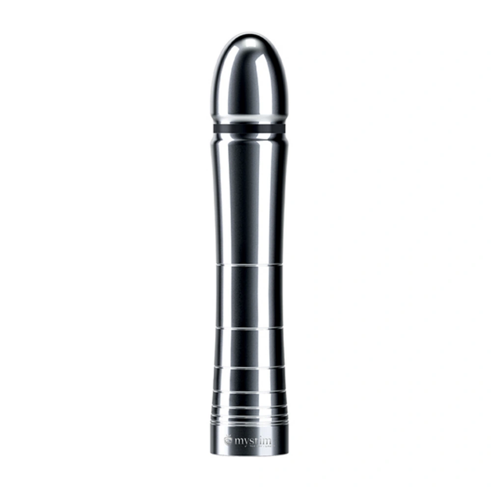 Mystim Glossy Glen e-Stim Aluminum Dildo 5 in Anal Dildo Travel-free Dildo