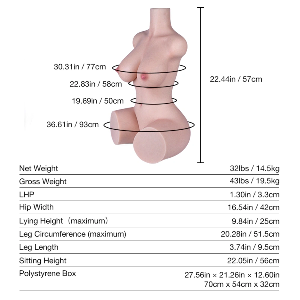 tantaly olivia silicone torso sex doll waterproof