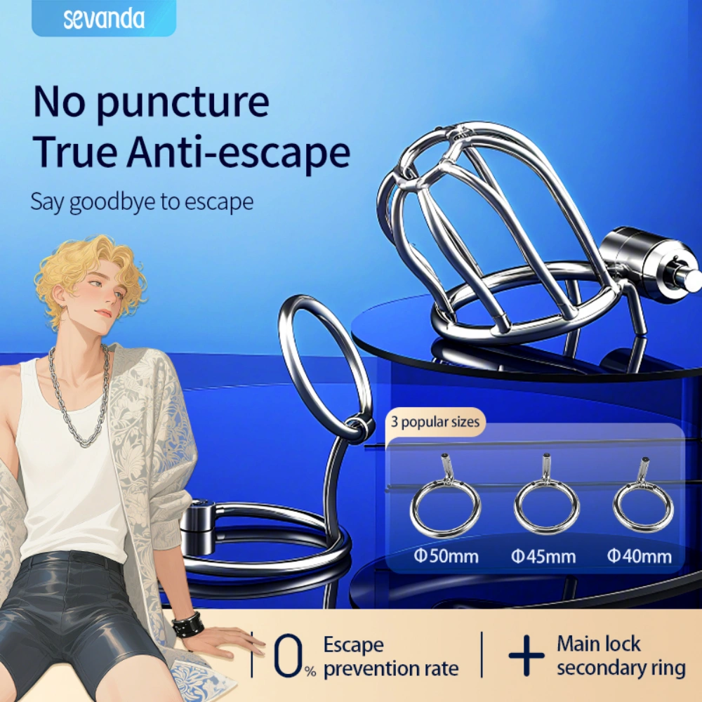 sevanda happy pride stainless steel chastity cage safe material