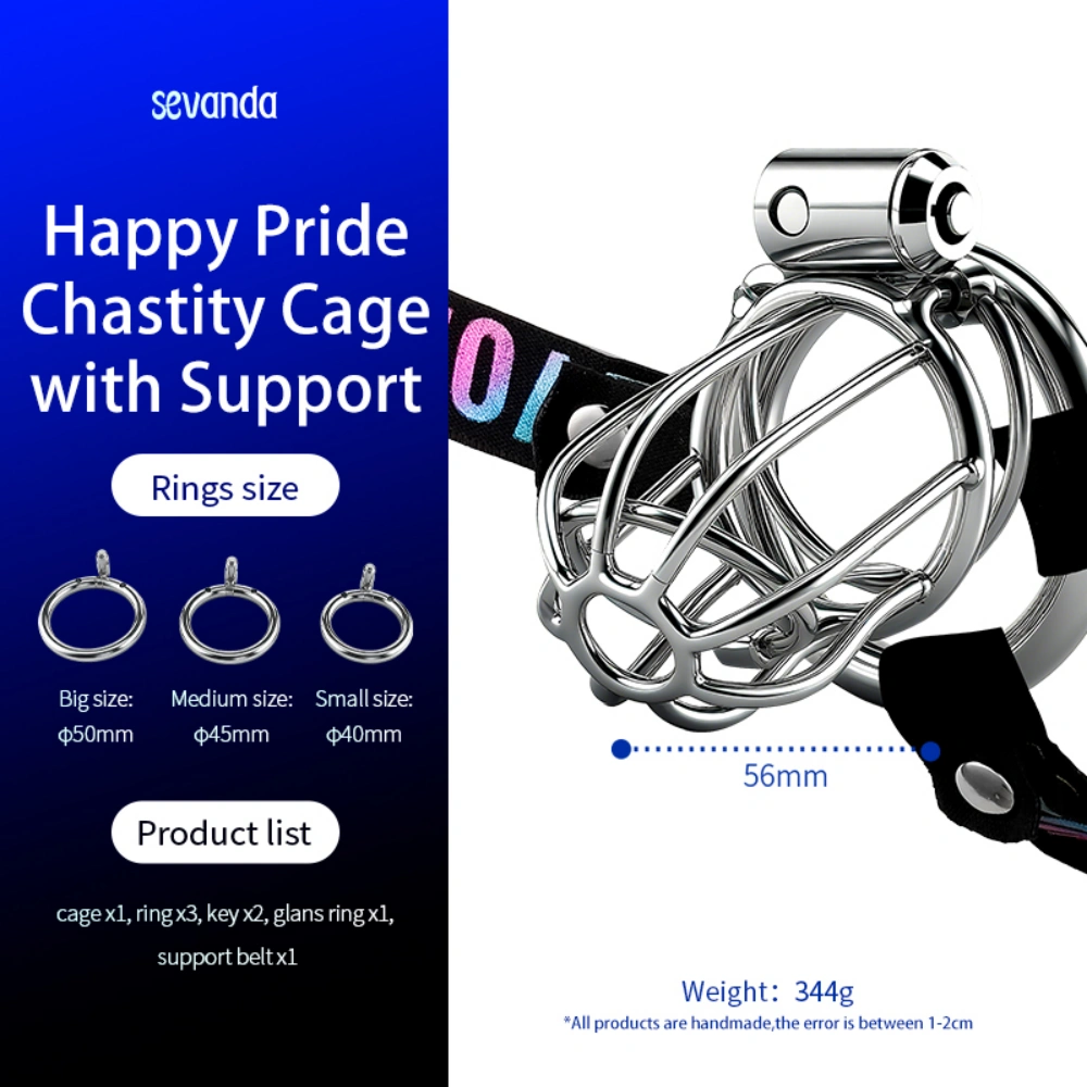 sevanda happy pride stainless steel chastity cage best quality