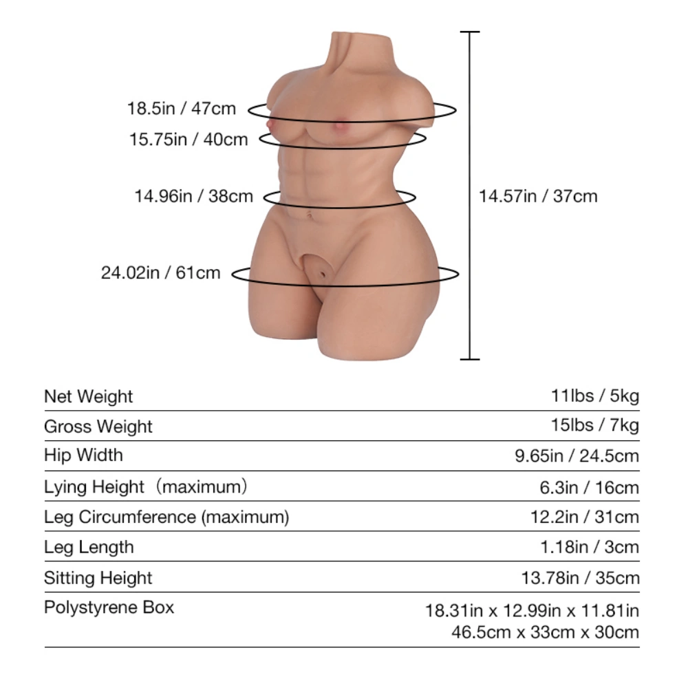 tantaly leo realistic torso male tpe sex doll waterproof